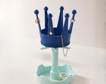 Crown Jewelry Holder STL Files, Ring Earring Organizer Stand (Digital Download)