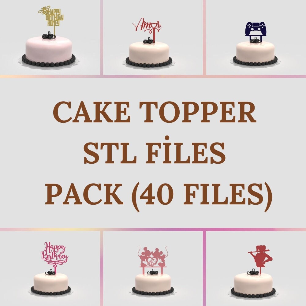 STL file Happy Birthday Fishing Cake Topper 🎂・3D printer model to  download・Cults