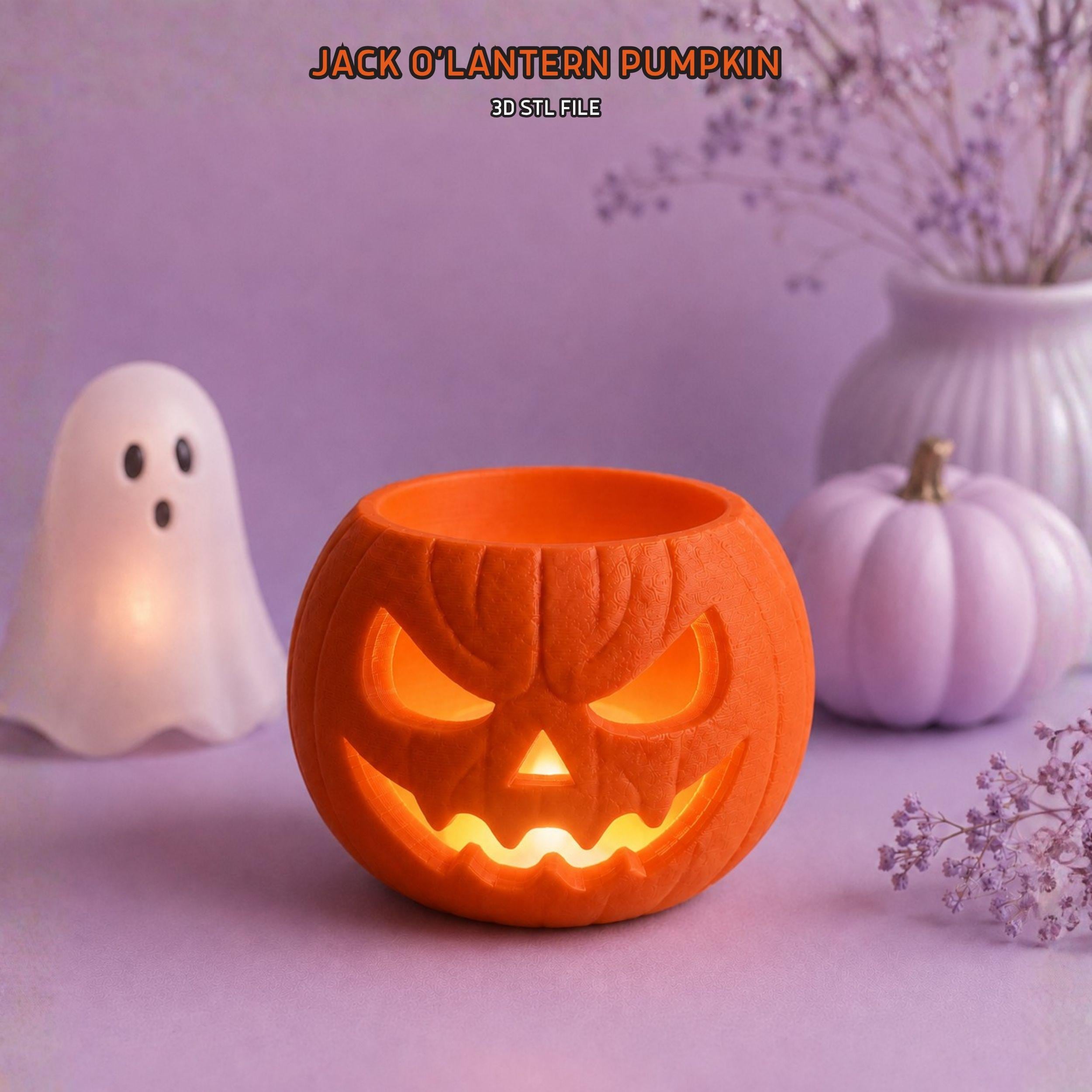 Jack O'lantern Pumpkin STL File, 3D Halloween Print Files - Etsy