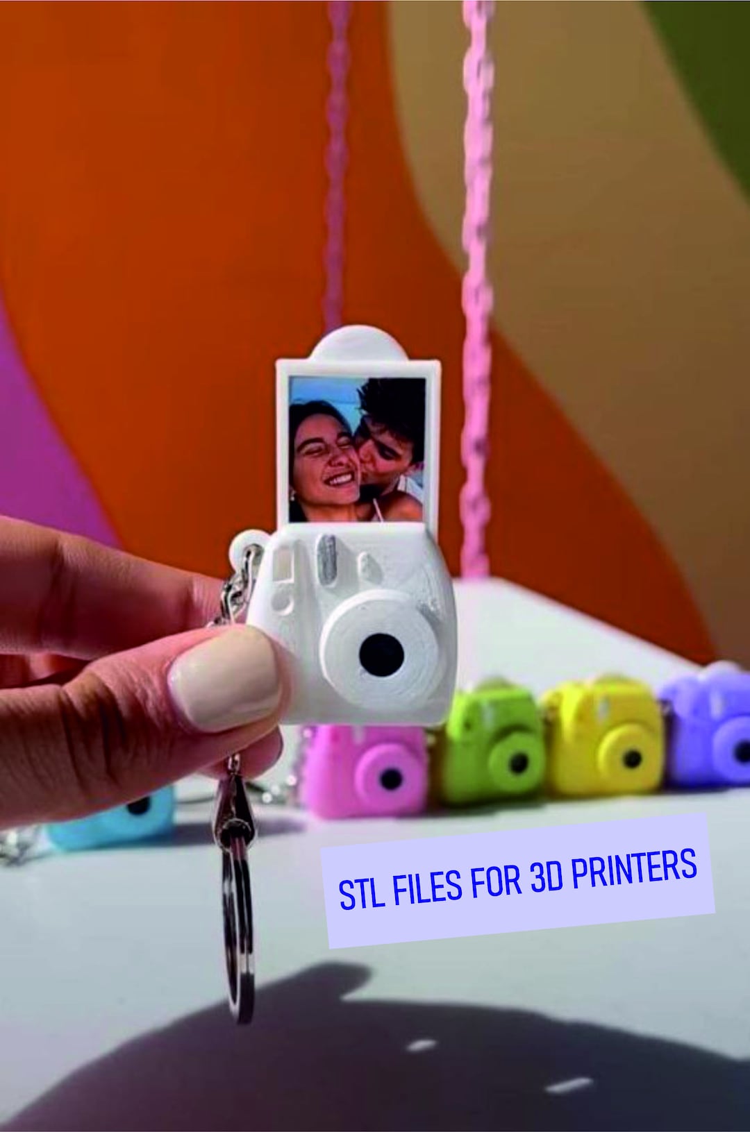 Insta Photo Camera Keychain 3D Stl Files 3D Keychain Print Files Etsy