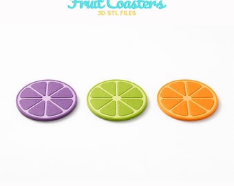 Fruit Coasters 3D Print STL Files