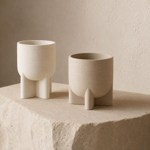 Modern Legged Planters STL Files – Home Decor 3D Print Models