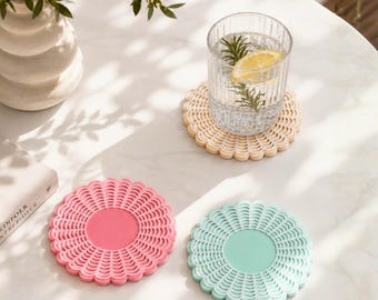 Floral Lace Coaster 3D STL Files, Home Decor 3D Printable Models