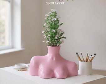 Women Body Vase, Stl File 3d Printing, Vase Stl Files