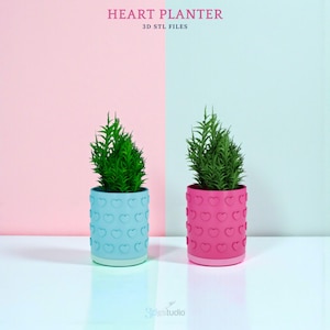 Herz-Planter Stl-Dateien, Valentinstag 3D-Druckmodelle, Liebe Themen-Dekor