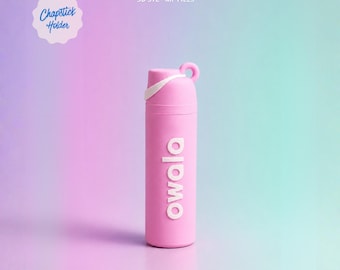 Owalaキーホルダー3D STL-MFファイル、リップクリームホルダー、3Dプリント可能なデジタルダウンロード