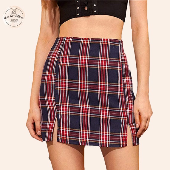 Double Side Slit Mini Skirt Skirt Pattern | PDF Sewing Double Side Slit Mini Skirt Skirt Pattern | PDF Sewing