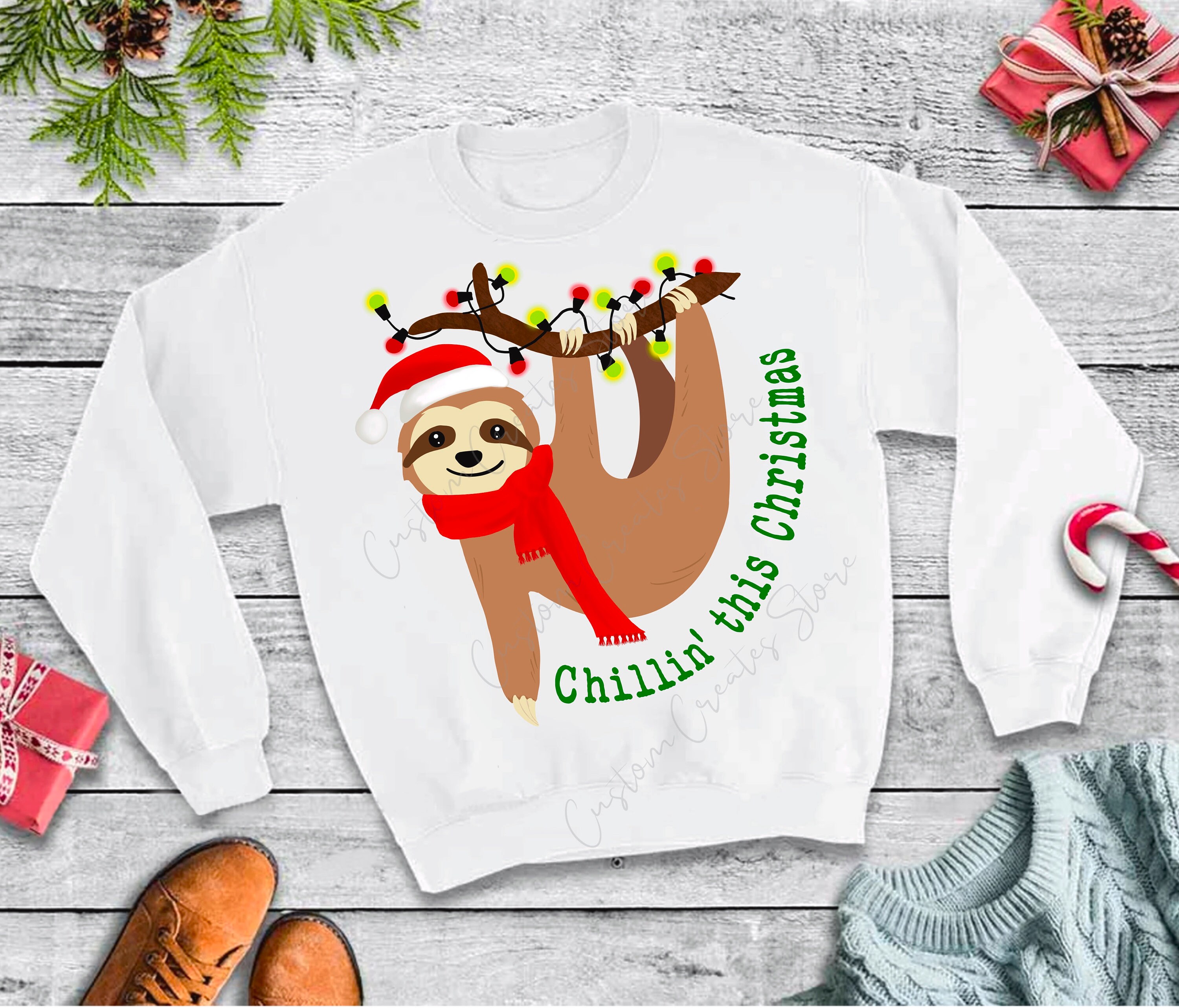 christmas sloth sweatshirt