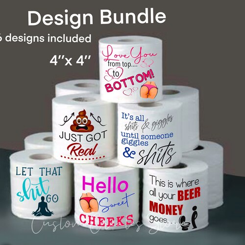 Funny Toilet Roll Png Joke Toilet Paper Design Fun Toilet Etsy