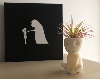 Kodama spirit pot / Kodama Japanese tree spirit planter pot
