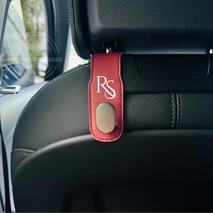 Custom Initials Storage Hanger, Car Headrest Hook, Car Organizer, Car Hook for Bag, Car Headrest Hanger, Boho Car Accessories
