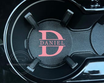 Personalized Set of 2 Car Coaster, Car Cup Holder Coasters, Car Accessories, Matching Cute Auto Decor, Car Drink Coaster, Car Gift