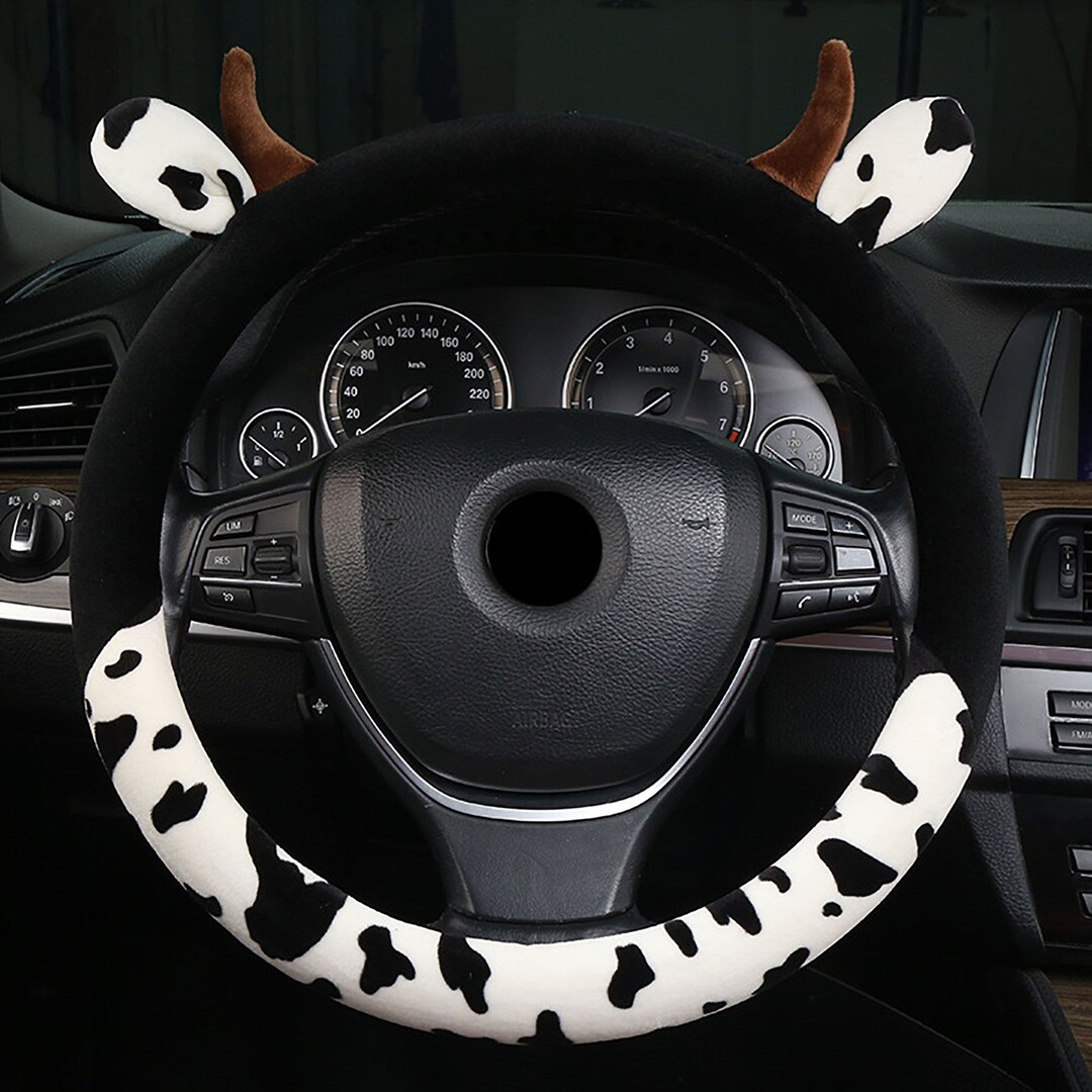 Cute Cows Design Steering Wheel Cover15'' Plush Steer Etsy