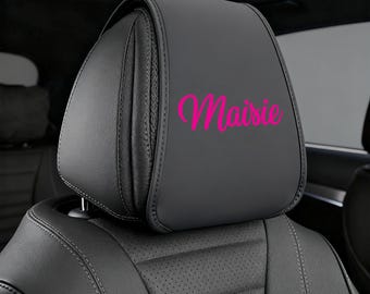 Car Seat Headrest Protector, Custom Car Headrest Covers, Car Interior Decoration, Car Accessories, Handmade Car Head Rest Covers