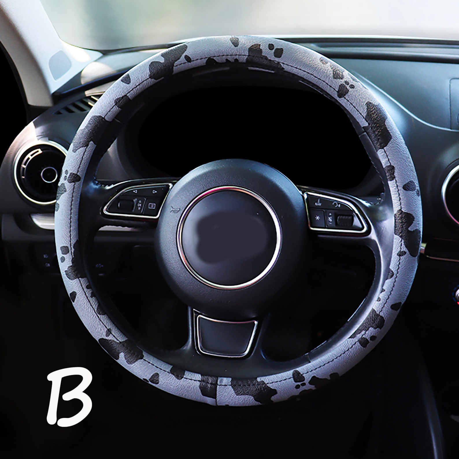 Cow Print Steering Wheel Cover Vintage Cowgirl Farm Life Etsy