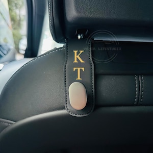 Personalized Car Headrest Hook, Headrest Car Hooks with your Initials, Car Organizer, Car Hook for Bag, Purse Bag Hanger Holder