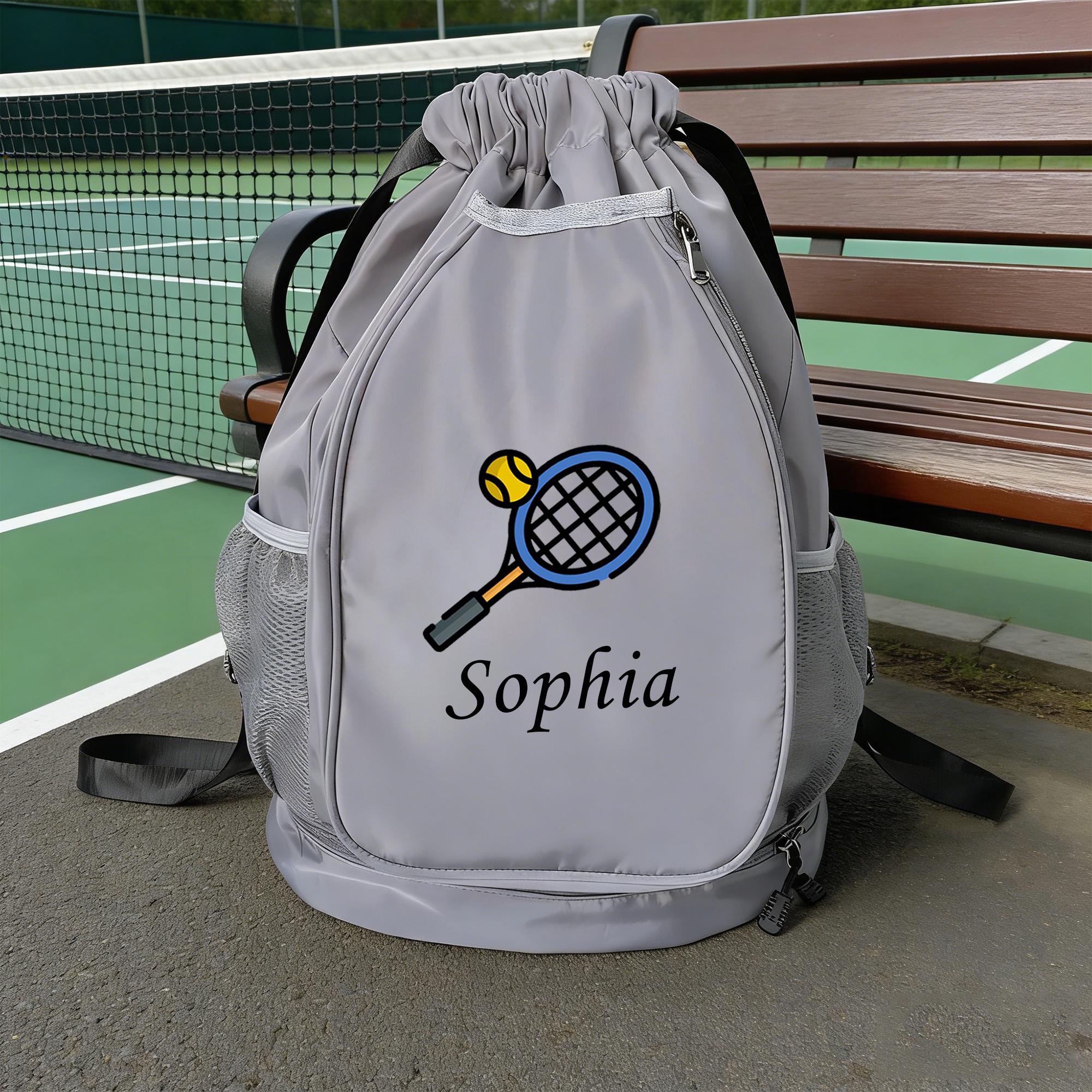 Housse De Raquette En PU Alomejor – Minimaliste, Blanc, Bandoulière, Anti-éclaboussures, Pour Tennis Ou Badminton