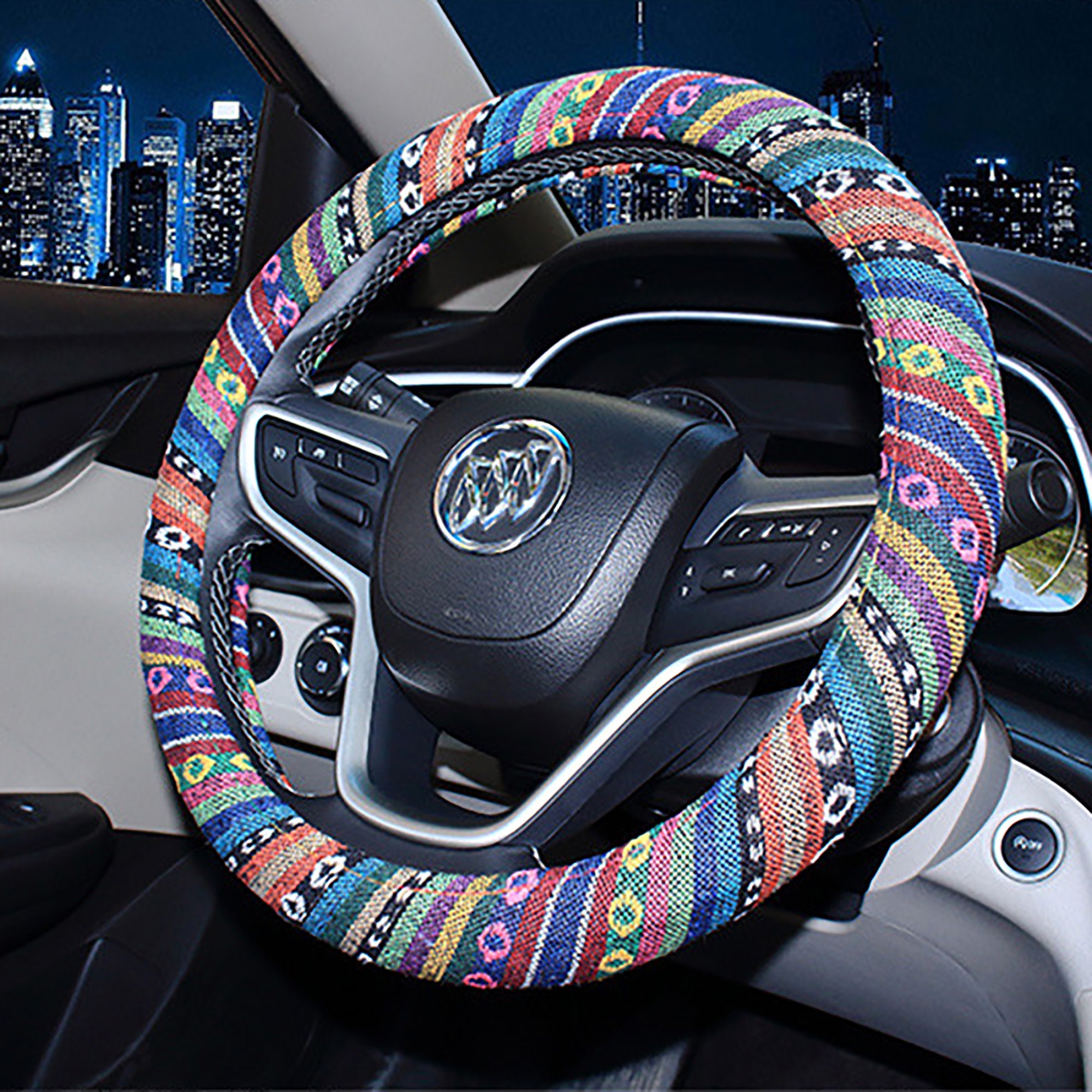 Vintage Steering Wheel Cover Flax Boho Style Steering Wheel Etsy