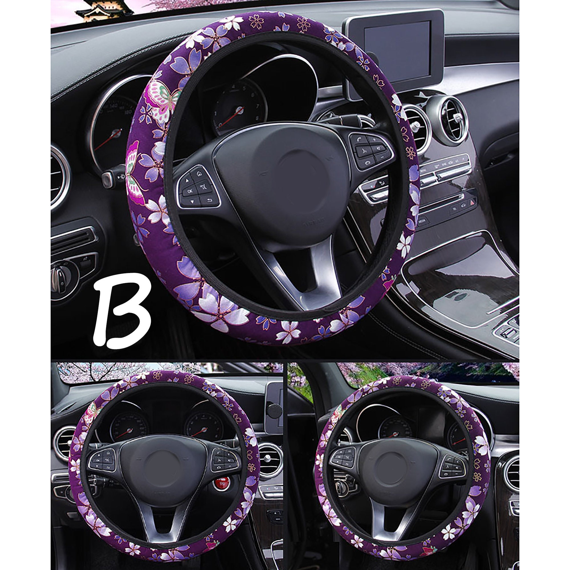 Cute Cherry Blossom Steering Wheel Cover for Women Sakura - Etsy