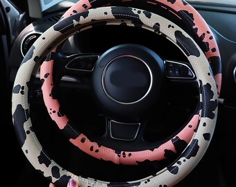 FKELYI African Tribal Design Steering Wheel Cover for Car,Vehicle Interior Steering Wheel Protector Dreamcatcher Horse Pattern 