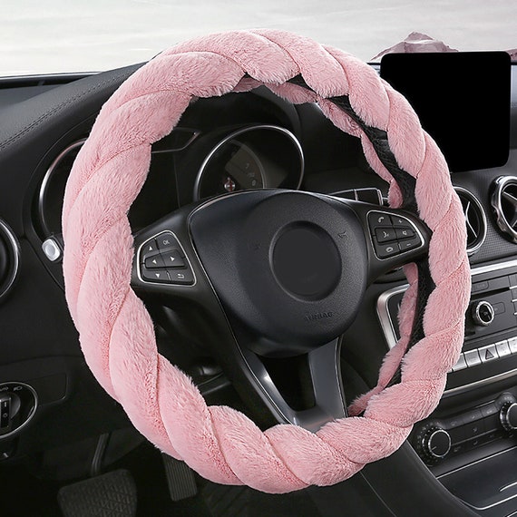 Kurze warme Plüsch Lenkrad Abdeckung, Winter Warme Auto Lenkrad Abdeckung,  Niedliche universal fuzzy Lenkrad Abdeckung, Auto Zubehör, Geschenk -  .de