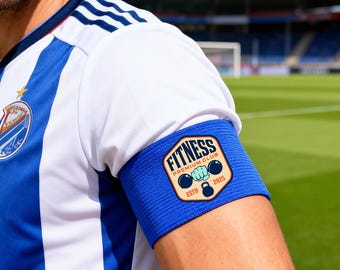 Your Logo Text Captain Armband, Personalised Safety Armbands, Identification Armbands, Running Armband, Print Club Logo Bands
