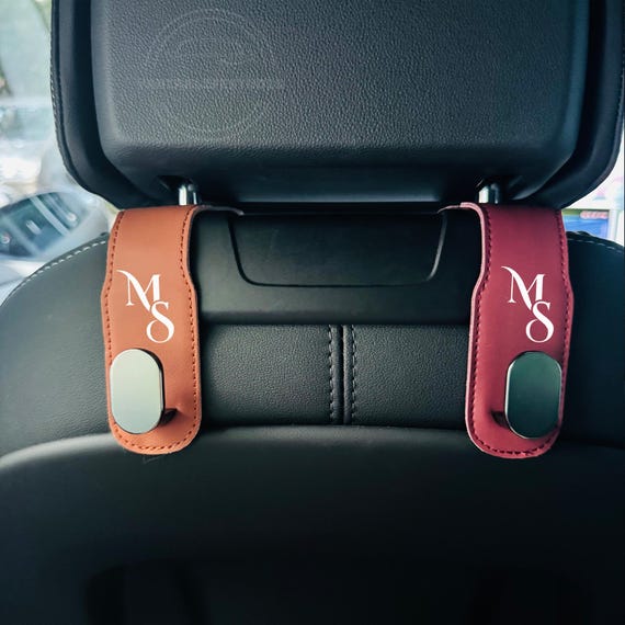 Personalized Car Headrest Hook, Bag Hook For Car, Car Headrest Purse Hook, Car Storage Organizer, Car Hook Holder, Headrest Hanger