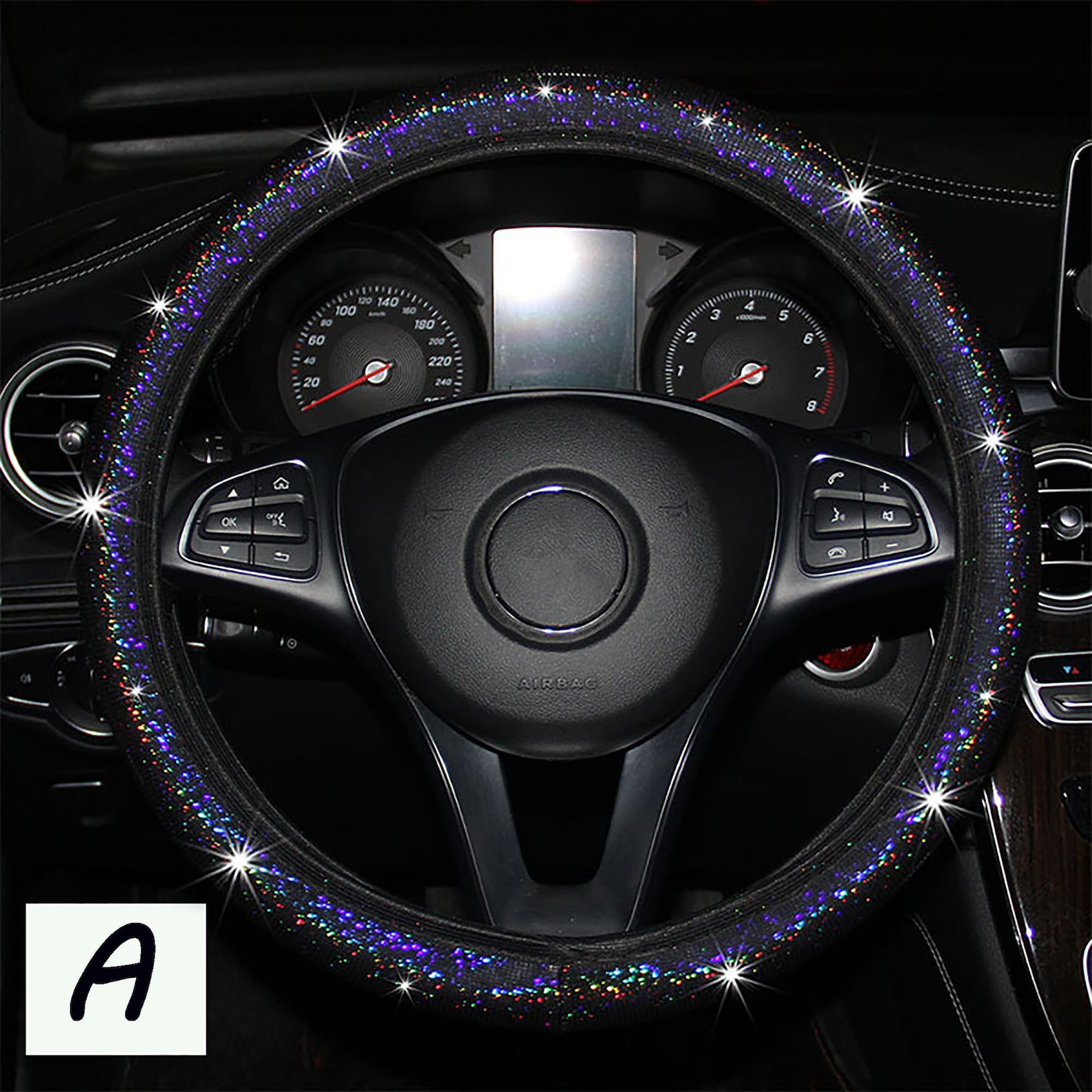 Shiny Rhinestone Steering Wheel Cover Bling Steering Wheel Etsy
