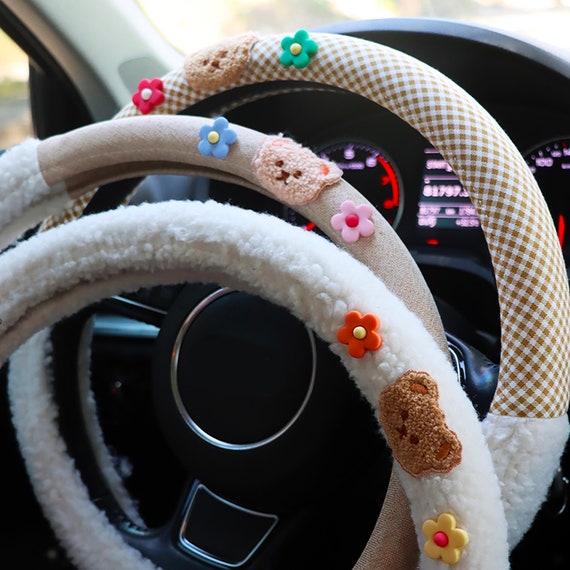 Cute Cartoon Bear Car Steering Wheel Cover Fluffy Steering - Etsy Cute Cartoon Bear Car Steering Wheel Cover Fluffy Steering - Etsy