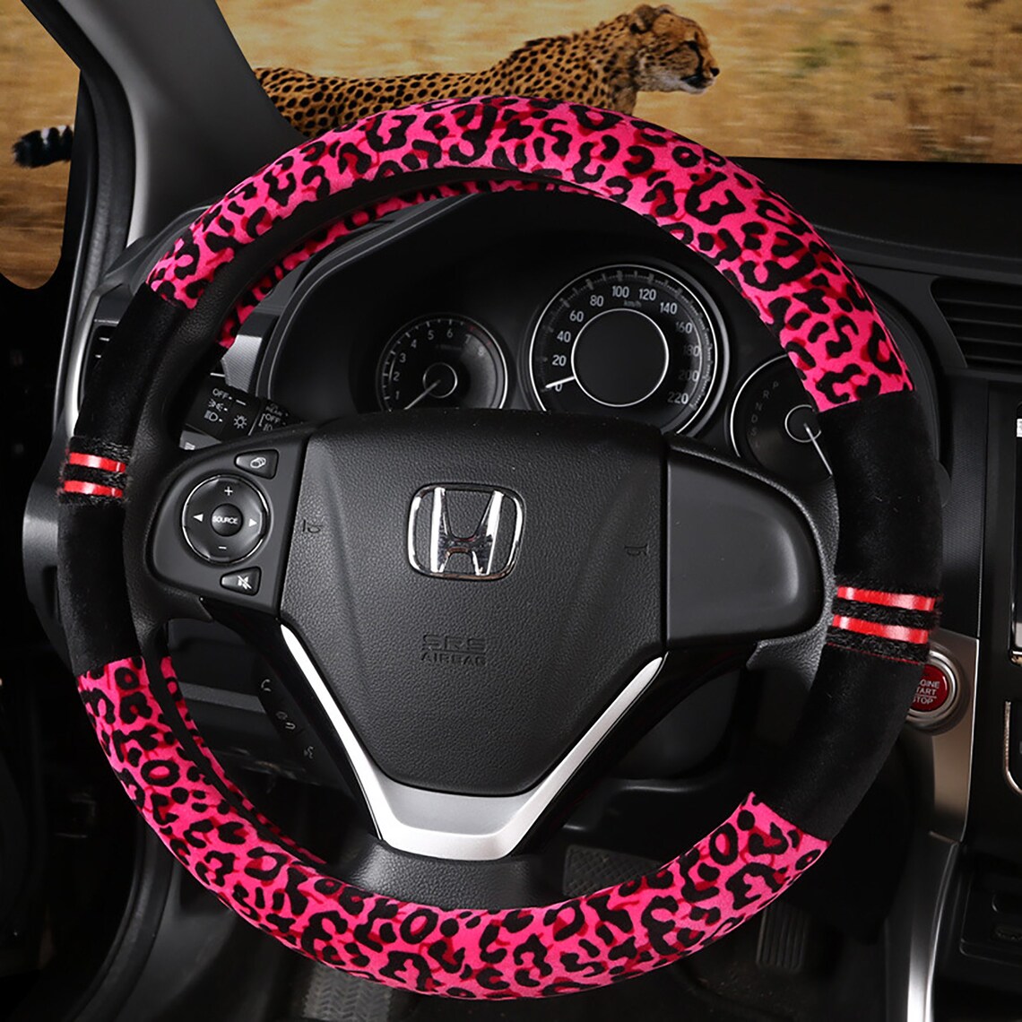 Animal Leopard Print Steering Wheel Cover Plush Steering Etsy