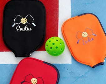 Funda de pala personalizada, funda de pala de pickleball, funda bordada, funda de pickleball, protector de pala, regalo para jugador de pickleball