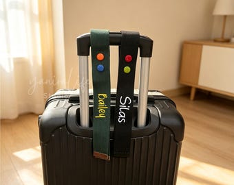 Gepersonaliseerde bagage-ID-riem, geborduurd kofferlabel, kofferlabel, schooltaslabel, bagageaccessoires, linten voor koffers