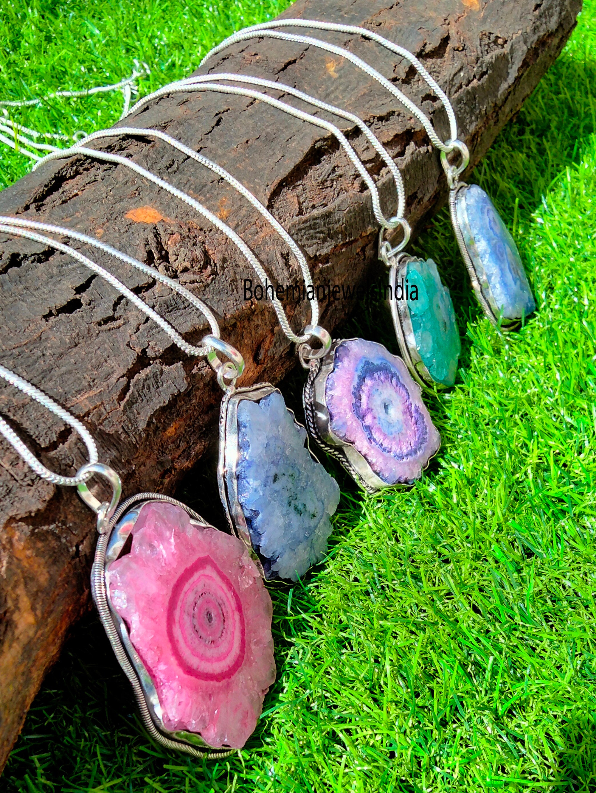 Solar Quartz Pendant 925 Sterling Silver Plated Pendant Etsy