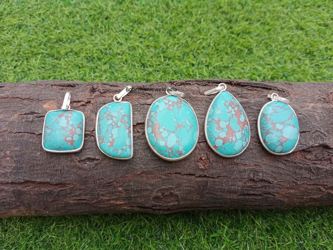 Wholesale Copper Turquoise Pendants Turquoise Gemstone Etsy