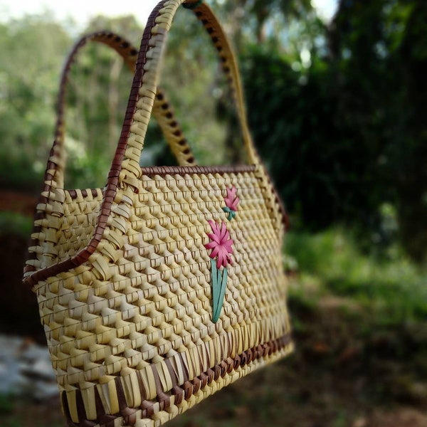 Handmade stylish handbag.