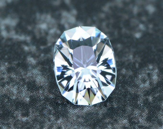 Aquamarine 0.78 carat light blue from Brazil faceted, precision cut from Germany