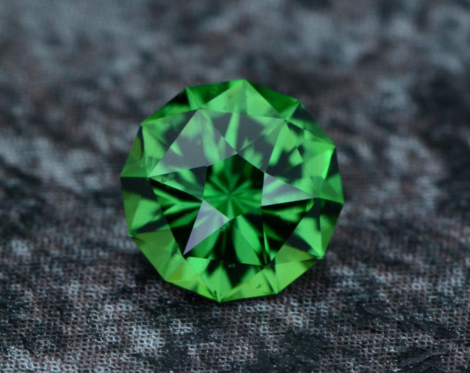 Chrome Tourmaline 0.72 carat deep green Tanzania natural untreated faceted, precision cut from Germany