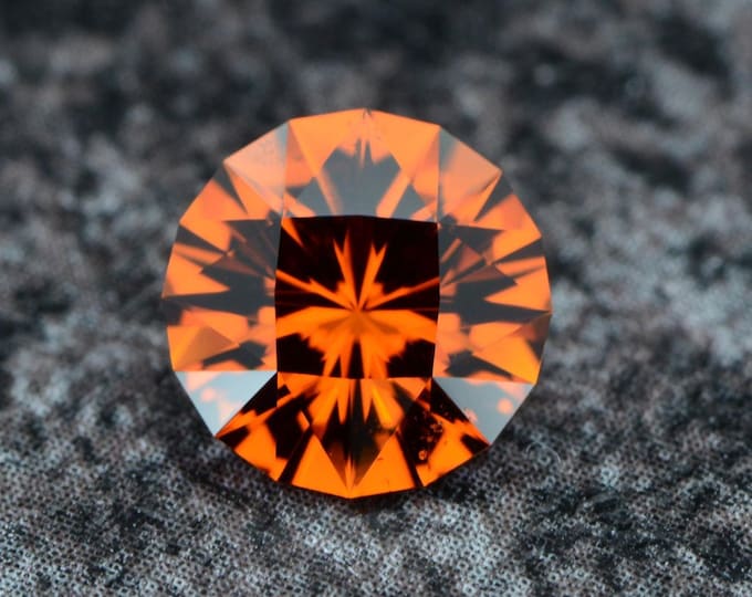Spessartine Garnet 1.45 carat orange Tunduru, Tanzania untreated faceted, precision cut from Germany