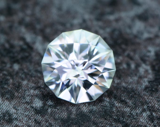 Zircon 1.27 carat colorless Tanzania, Africa naturally faceted, precision cut from Germany