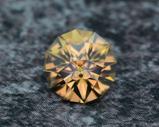 Zircon 1.44 carat orange Tanzania Africa natural untreated faceted, precision cut from Germany