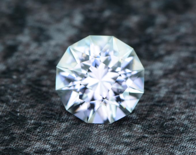 Zircon 1.5 carat colorless Tanzania, Africa naturally faceted, precision cut from Germany