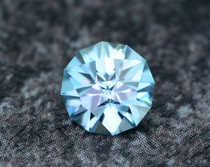 Zircon 1.13 carat blue from Cambodia naturally faceted, precision cut from Germany