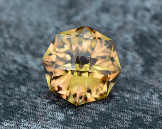 Zircon 1.80 carat orange Tanzania untreated faceted, precision cut from Germany