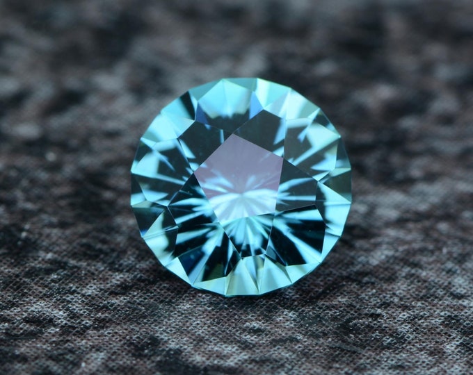 Apatite 1.19 carat neon blue from Madagascar naturally faceted, precision cut from Germany