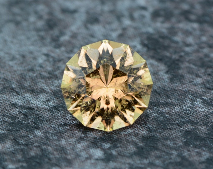 Tourmaline 0.93 carat orange from Nigeria, Africa untreated faceted, precision cut from Germany