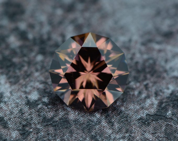 Zircon 1.60 carat copper brown Tanzania Africa natural untreated faceted, precision cut from Germany