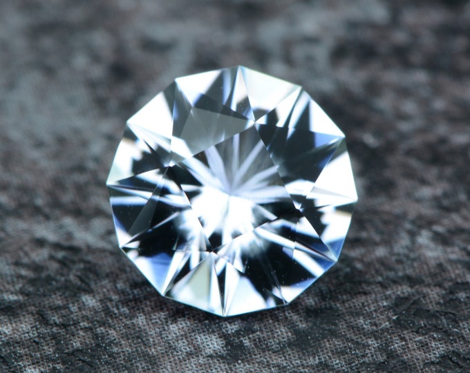 Aquamarine 1.97 carat light blue-green from Brazil faceted, precision cut from Germany