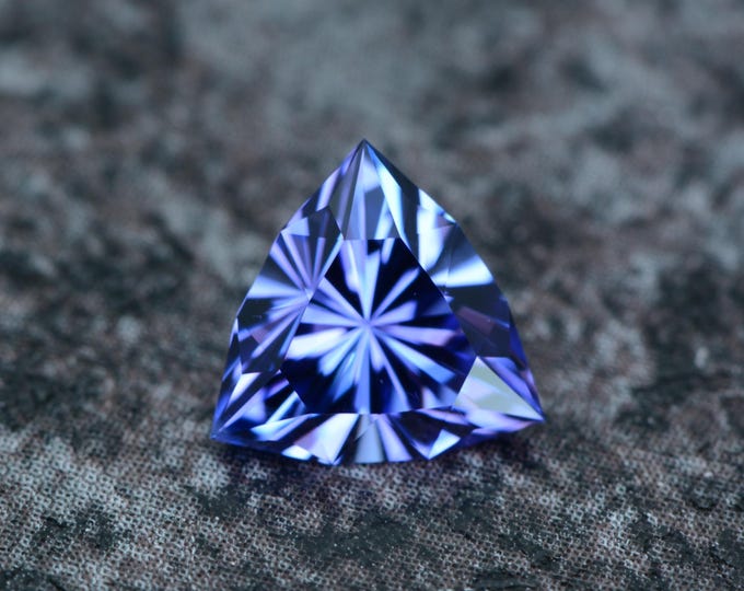 Tanzanite 1.24 carats violet blue Tanzanian naturally faceted, precision cut from Germany