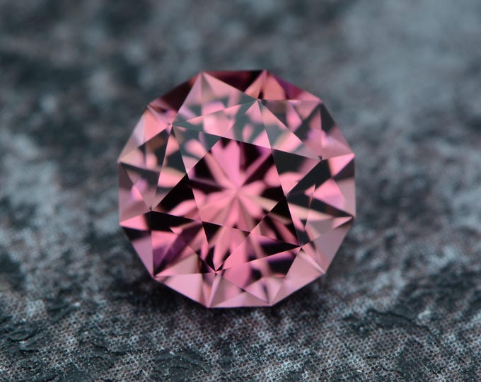 Tourmaline 2.26 carats pink-peach Nigeria untreated faceted, precision cut from Germany