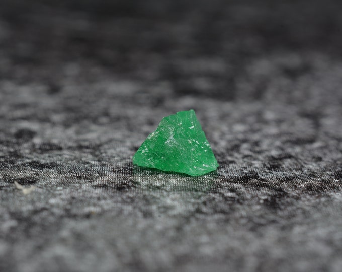 Rare rarity, emerald crystal 0.60 carat green natural & untreated from Habachtal, Austria AT, 5.3 x 4.2 x 3.1 mm